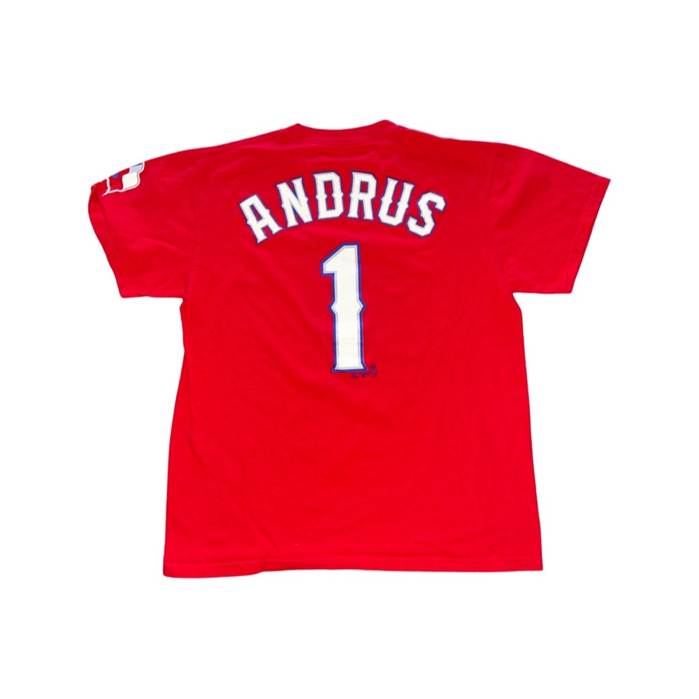 Texas Rangers “Elvis Andrus” #1 Vintage Jersey Style T-Shirt: Adult Medium